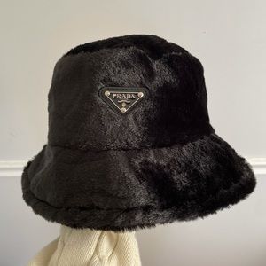 Prada fur bucket hat